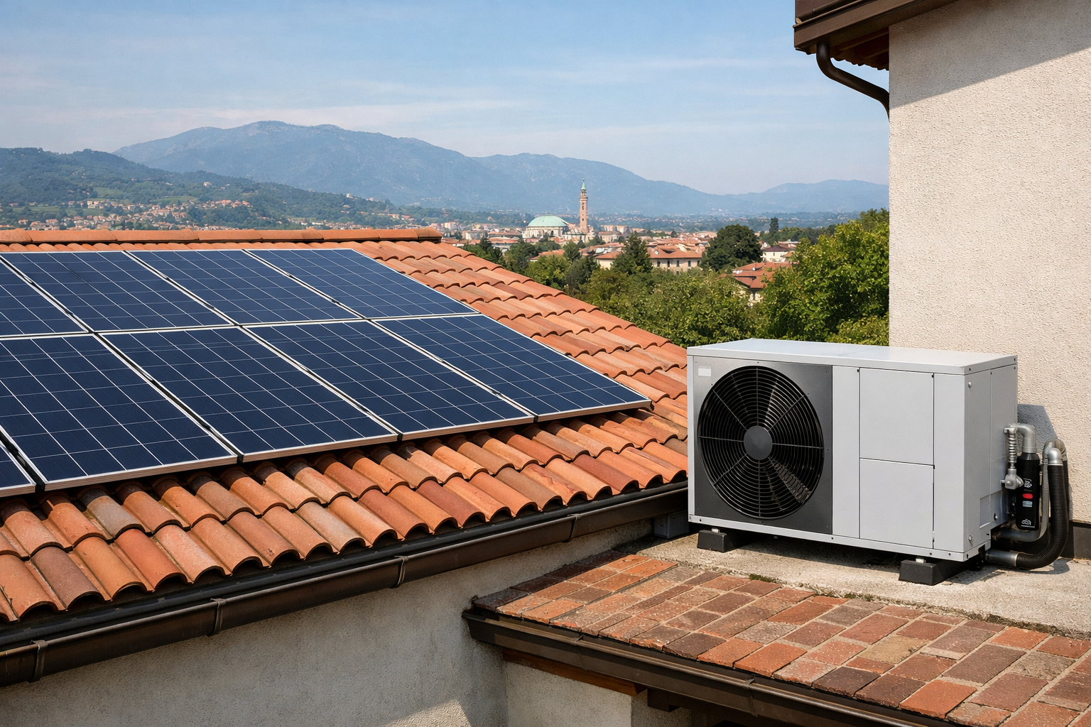 Pompa di calore aria-acqua a Vicenza: come funziona, costi reali e risparmio in bolletta